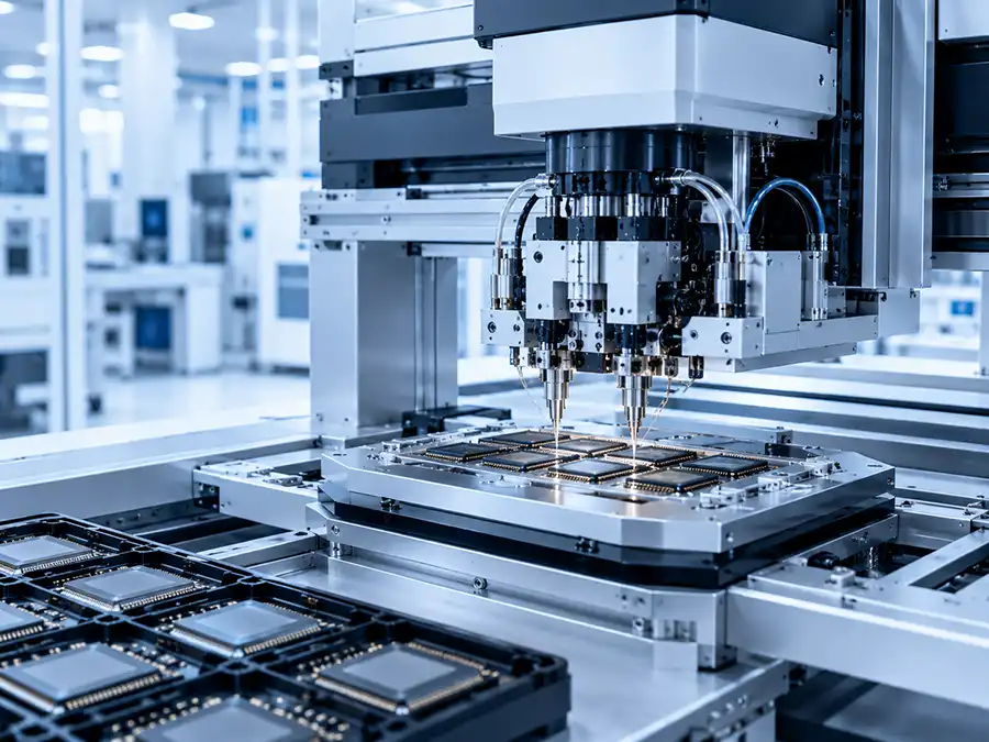 Semiconductor assembly and wire bonding equipment in a cleanroom production environment