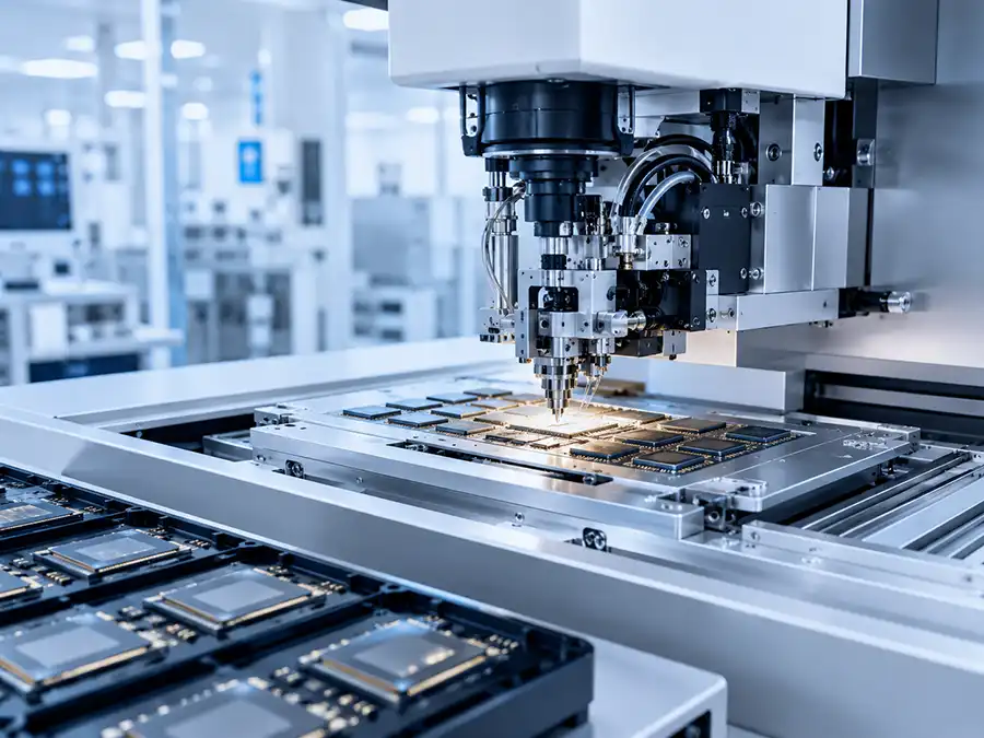 Semiconductor assembly and wire bonding equipment in a cleanroom production environment